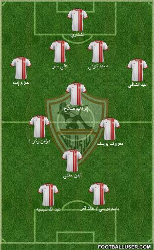 Zamalek Sporting Club Formation 2014