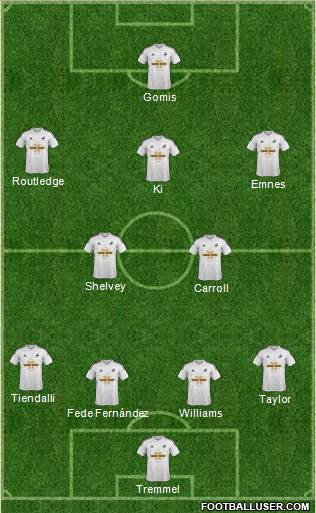 Swansea City Formation 2014