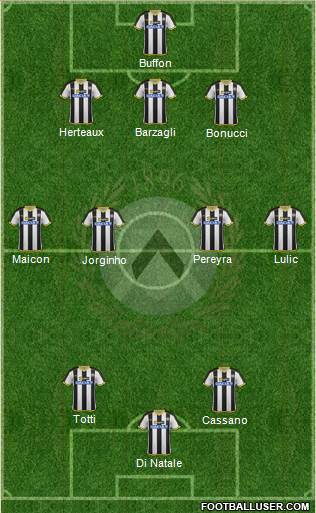 Udinese Formation 2014