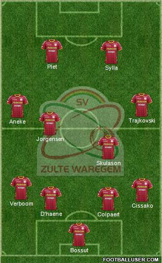 SV Zulte Waregem Formation 2014