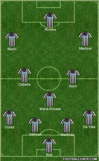 Newcastle United Formation 2014