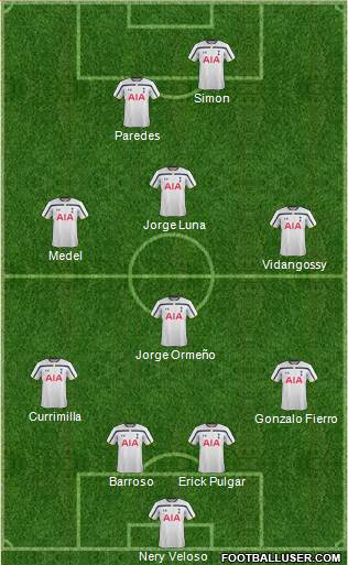 Tottenham Hotspur Formation 2014