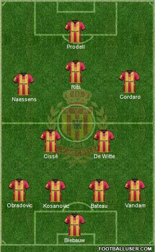 Yellow Red KV Mechelen Formation 2014