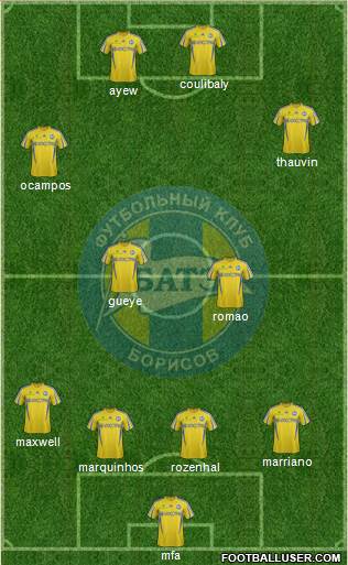 BATE Borisov Formation 2014