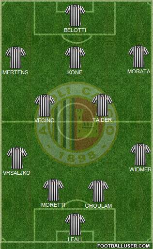 Ascoli football formation