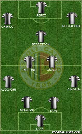 Ascoli 4-2-3-1 football formation