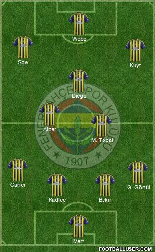 Fenerbahçe SK Formation 2014