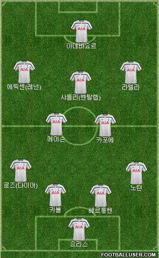 Tottenham Hotspur Formation 2014