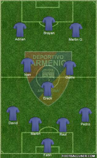 Deportivo Armenio Formation 2014