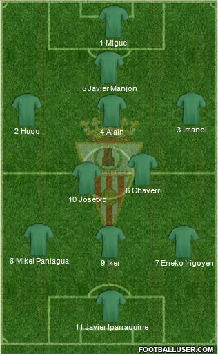 Algeciras C.F. 4-2-3-1 football formation