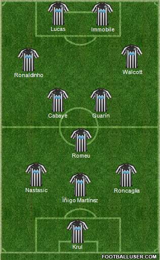 Newcastle United Formation 2014