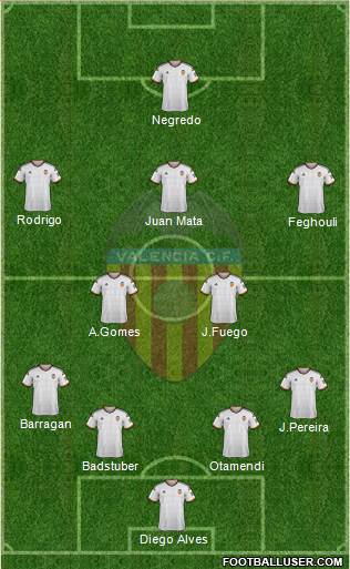 Valencia C.F., S.A.D. Formation 2014
