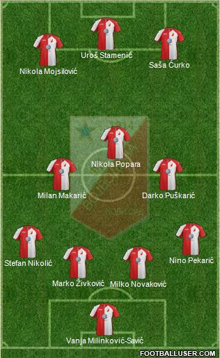FK Vojvodina Novi Sad Formation 2014