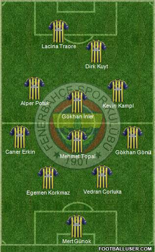 Fenerbahçe SK Formation 2014