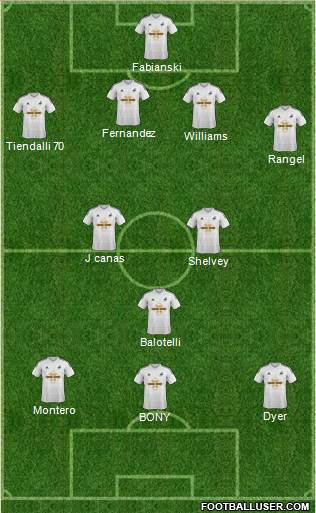 Swansea City Formation 2014