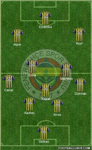 Fenerbahçe SK Formation 2014