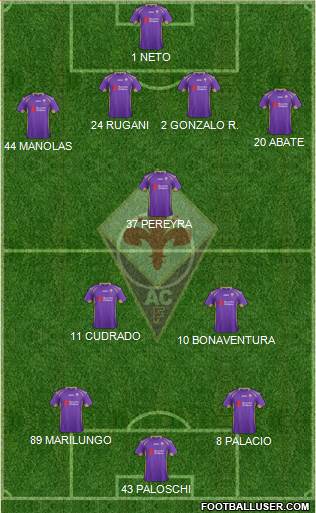 Fiorentina Formation 2014