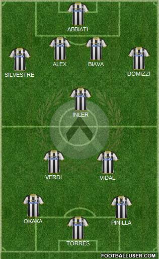Udinese Formation 2014