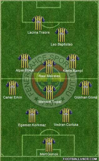 Fenerbahçe SK Formation 2014