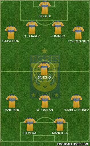 Club Universitario de Nuevo León Formation 2014