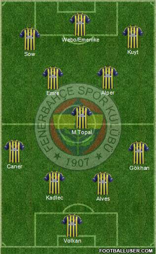 Fenerbahçe SK Formation 2014