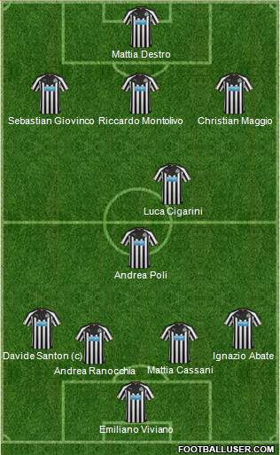 Newcastle United Formation 2014