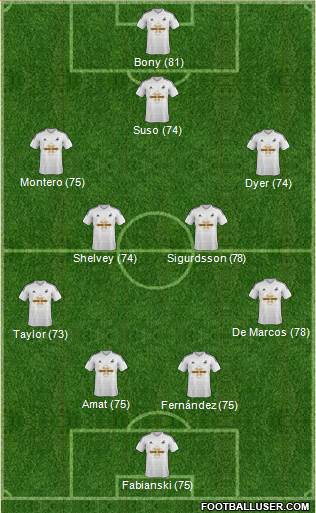 Swansea City Formation 2014