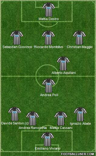 Newcastle United Formation 2014
