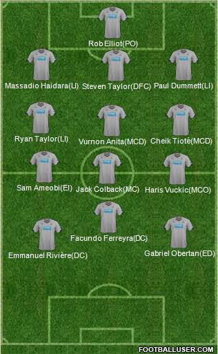 Newcastle United Formation 2014
