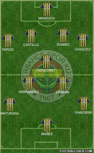 Fenerbahçe SK Formation 2014