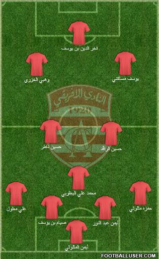 Club Africain Tunis Formation 2014