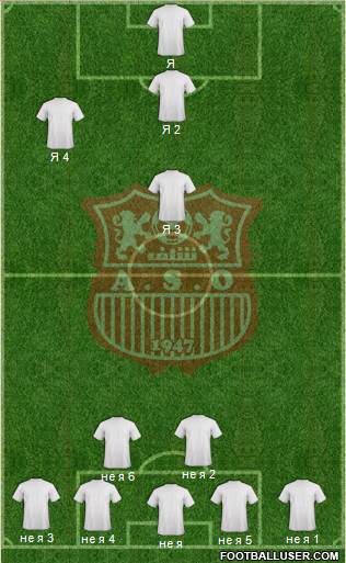 Amel Saad Olympic Chlef 3-4-3 football formation