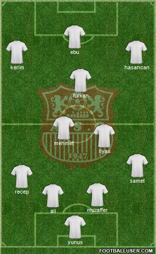 Amel Saad Olympic Chlef 4-3-3 football formation