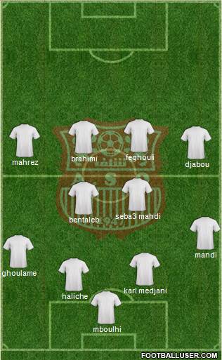 Amel Saad Olympic Chlef 4-2-4 football formation