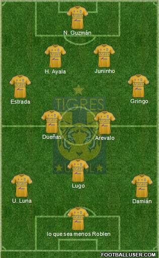 Club Universitario de Nuevo León Formation 2014