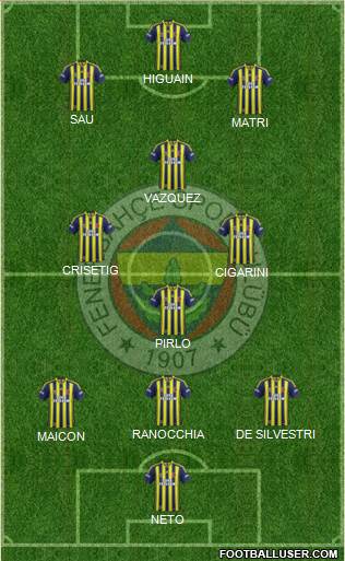 Fenerbahçe SK Formation 2014