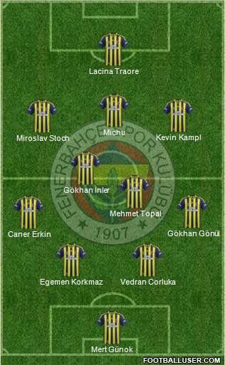 Fenerbahçe SK Formation 2014