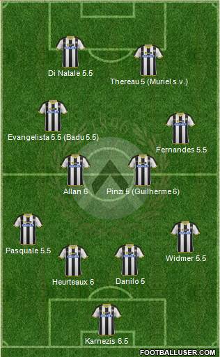 Udinese Formation 2014