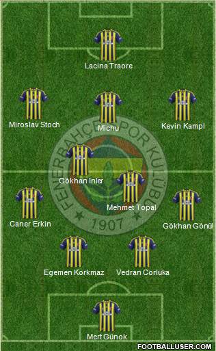 Fenerbahçe SK Formation 2014