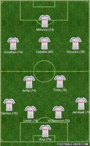 Tottenham Hotspur Formation 2014