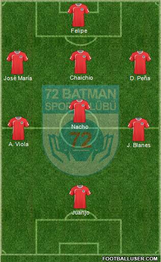 Batman Belediyespor Formation 2014