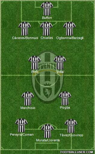 Juventus Formation 2014