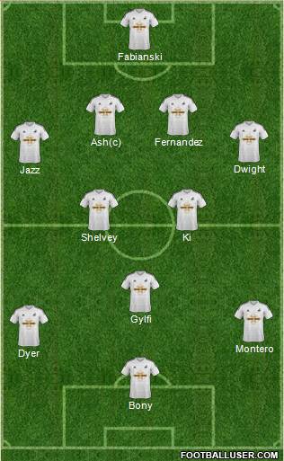 Swansea City Formation 2014