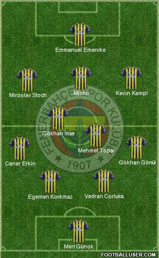 Fenerbahçe SK Formation 2014