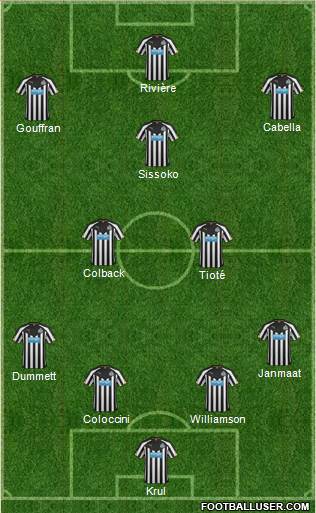 Newcastle United Formation 2014