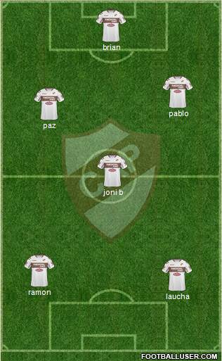 Platense 4-3-3 football formation