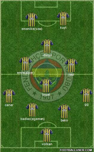 Fenerbahçe SK Formation 2014