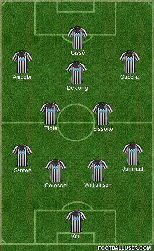 Newcastle United Formation 2014