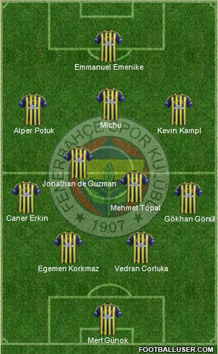 Fenerbahçe SK Formation 2014