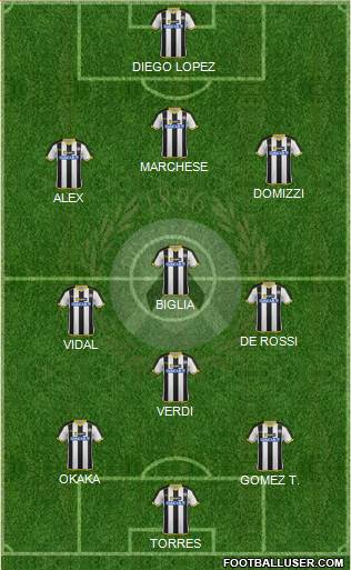 Udinese Formation 2014